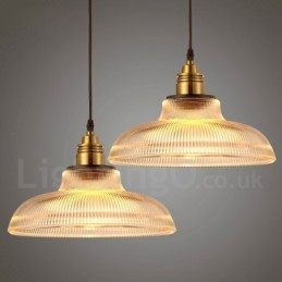 1 Lys Vintage Glass Pendellampe