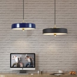 1 Lys Moderne Samtidskunst Luksuriøs Pendellampe Med Glassskjerm