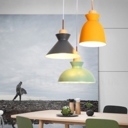 1 Lys Moderne Samtidskunstnerisk Stål Pendellampe Med Skjerm I Aluminiumslegering