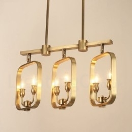 Lys Retro Rustikk Luksuriøs Messing Pendellampe Lysekrone
