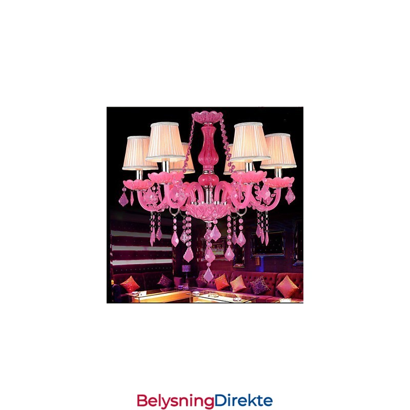 Kaffelampe Project Light Stearinlys Krystall Hengelampe Rosa A