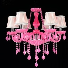 Kaffelampe Project Light Stearinlys Krystall Hengelampe Rosa A