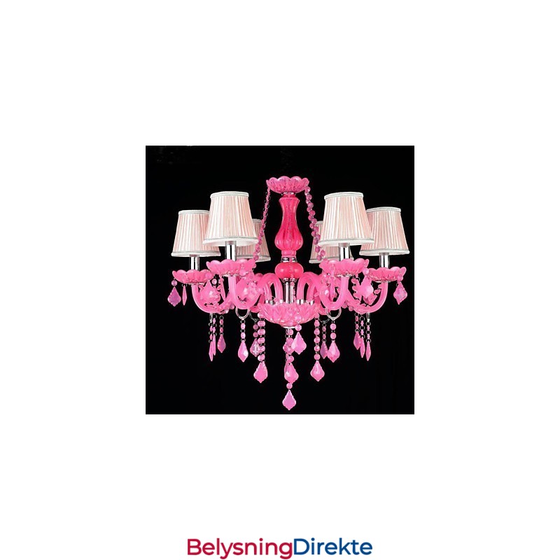 Kaffelampe Project Light Stearinlys Krystall Hengelampe Rosa A