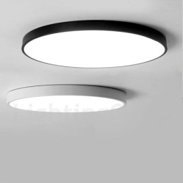 Ultratynne Dimbare Moderne, Samtidskunstneriske Nordiske Taklamper Med Innfelt Montering Og Akrylskjerm Med Fjernkontroll, Kan Også Brukes Som Vegglampe