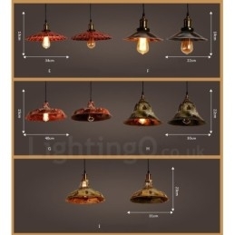 Rustikk Retro Vintage Pendellampe Med 1 Lys I Loftstil