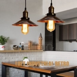 Rustikk Retro Vintage Pendellampe Med 1 Lys I Loftstil