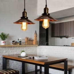 Rustikk Retro Vintage Pendellampe Med 1 Lys I Loftstil