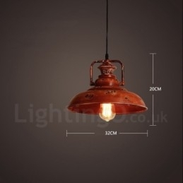 Rustikk Retro Vintage Pendellampe Med 1 Lys I Loftstil