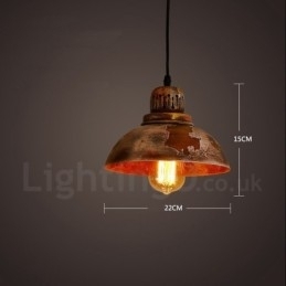 Rustikk Retro Vintage Pendellampe Med 1 Lys I Loftstil