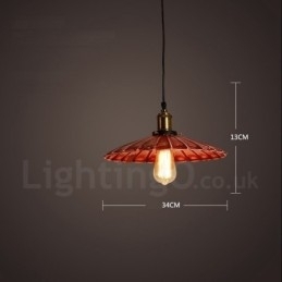 Rustikk Retro Vintage Pendellampe Med 1 Lys I Loftstil
