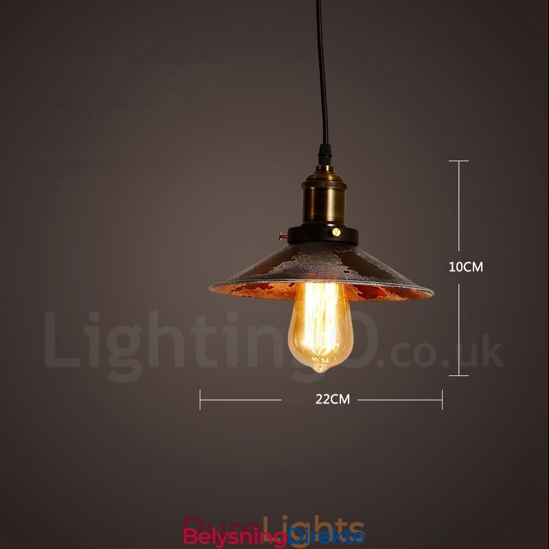 Rustikk Retro Vintage Pendellampe Med 1 Lys I Loftstil