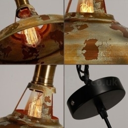 Rustikk Retro Vintage Pendellampe Med 1 Lys I Loftstil