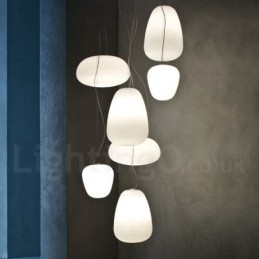 1 Lys Moderne Samtids Pendellampe I Tak Med Glassskjerm