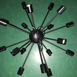 Minimalistisk Radial Lysekrone I Nordamerikansk Stil Med 18 Lys