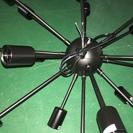 Minimalistisk Radial Lysekrone I Nordamerikansk Stil Med 18 Lys