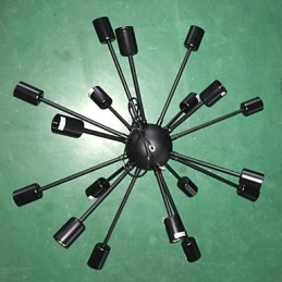 Minimalistisk Radial Lysekrone I Nordamerikansk Stil Med 18 Lys