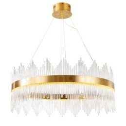 Moderne Og Moderne Stål Pendellampe Med Glassskjerm