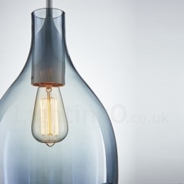 Moderne Og Moderne Pendellampe I Glass Med 1 Lys Og Glassskjerm