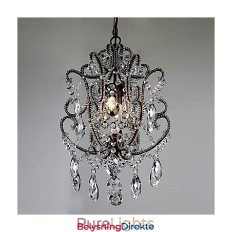 Moderne Lysekronedesign Vintage Lysekrone Loft Krystall Lysarmatur Glans Hengende Lampe