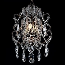 Moderne Lysekronedesign Vintage Lysekrone Loft Krystall Lysarmatur Glans Hengende Lampe
