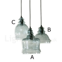 Moderne Og Moderne Stål Pendellampe Med 1 Lys Og Glassskjerm
