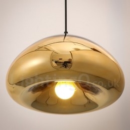 Moderne Og Moderne Pendellampe I Glass Med 1 Lys Og Glassskjerm