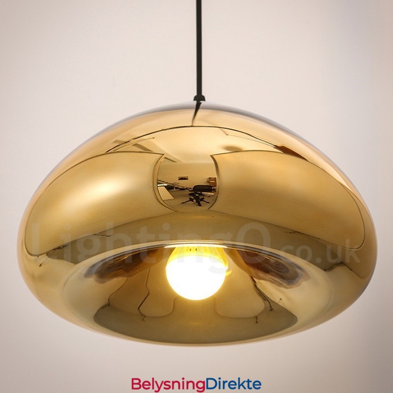 Moderne Og Moderne Pendellampe I Glass Med 1 Lys Og Glassskjerm