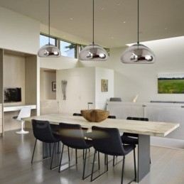 Moderne Og Moderne Pendellampe I Glass Med 1 Lys Og Glassskjerm