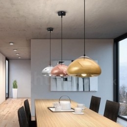 Moderne Og Moderne Pendellampe I Glass Med 1 Lys Og Glassskjerm