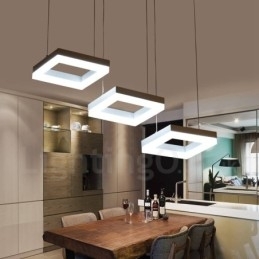 Moderne Og Moderne Pendellampe I Aluminium Med 3 Lys Og Akrylskjerm