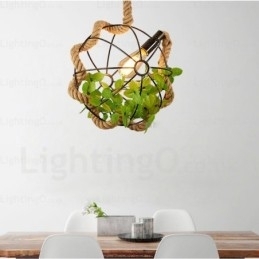 1 Lys Landlig Rustikk Vintage Retro Pendellampe