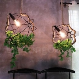 1 Lys Landlig Rustikk Vintage Retro Pendellampe