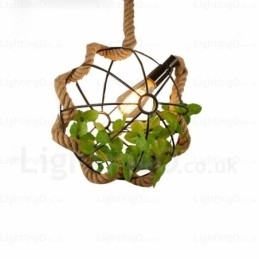1 Lys Landlig Rustikk Vintage Retro Pendellampe