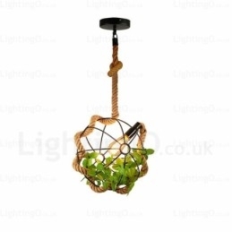 1 Lys Landlig Rustikk Vintage Retro Pendellampe