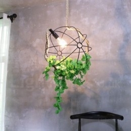 1 Lys Landlig Rustikk Vintage Retro Pendellampe