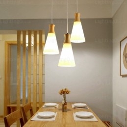 1 Lys Moderne Samtidskunst Nordisk Pendellampe Med Glassskjerm