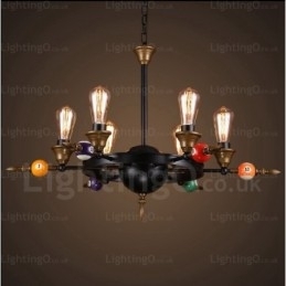 4 Lys Landlig Rustikk Vintage Retro Pendellampe