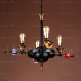 4 Lys Landlig Rustikk Vintage Retro Pendellampe
