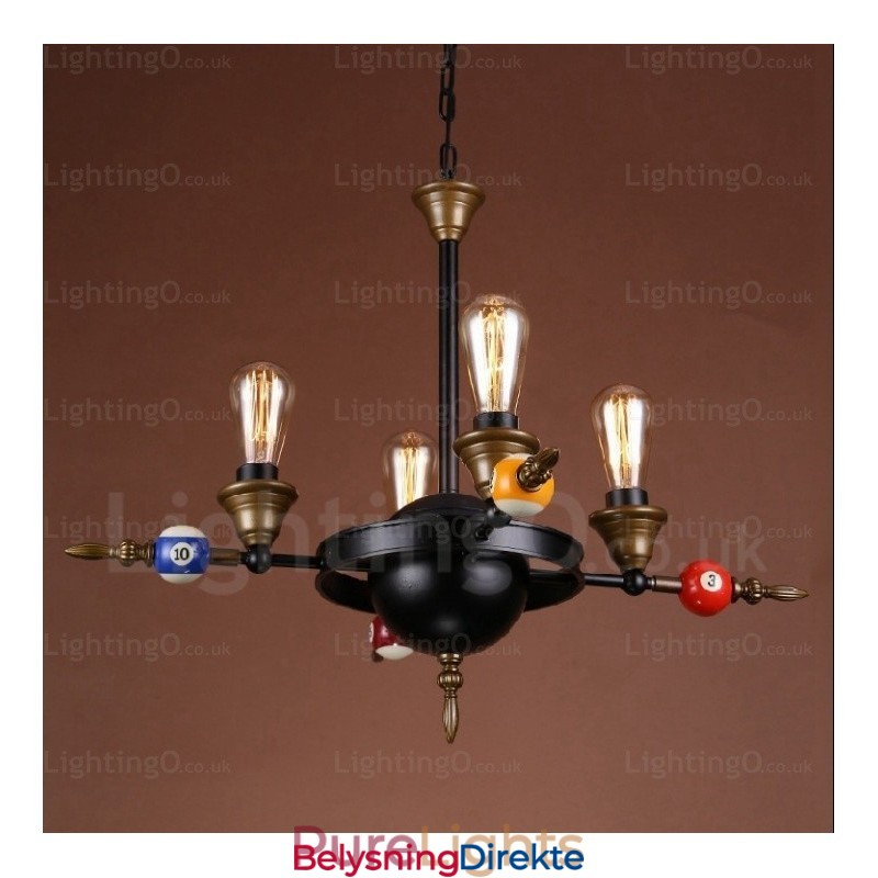 4 Lys Landlig Rustikk Vintage Retro Pendellampe