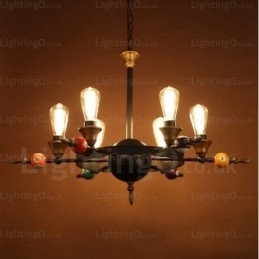 4 Lys Landlig Rustikk Vintage Retro Pendellampe
