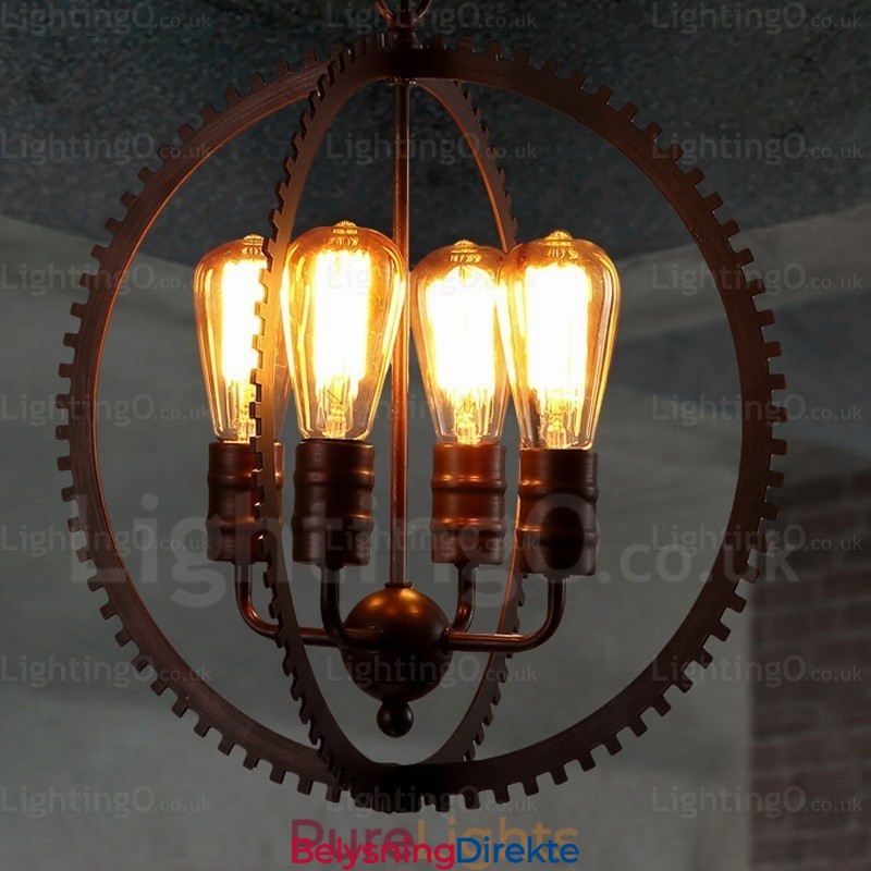 4-Lys Vintage Retro Pendellampe