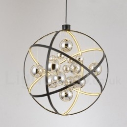Diameter 50 Cm 80 Cm Vintage Globelysekrone Rustfarget Pendellampe