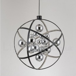 Diameter 50 Cm 80 Cm Vintage Globelysekrone Rustfarget Pendellampe