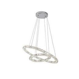 Krystall Pendellampe Belysning Moderne 2 Ringer Tre Sider K9 Krystall Innendørs Taklamper Lampearmaturer