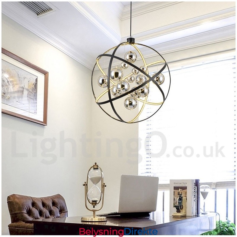 Diameter 50 Cm 80 Cm Vintage Globelysekrone Rustfarget Pendellampe