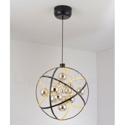 Diameter 50 Cm 80 Cm Vintage Globelysekrone Rustfarget Pendellampe