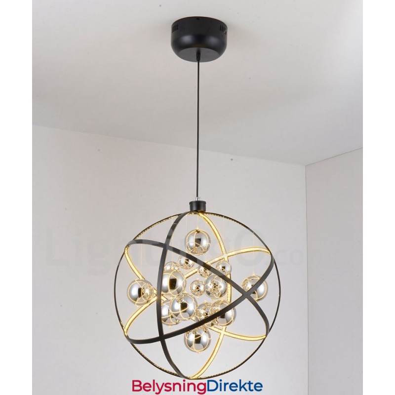 Diameter 50 Cm 80 Cm Vintage Globelysekrone Rustfarget Pendellampe