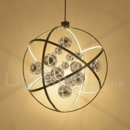Diameter 50 Cm 80 Cm Vintage Globelysekrone Rustfarget Pendellampe