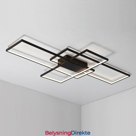 Moderne, Moderne Taklampe I Aluminium, Veggmontert Med Fjernkontrolldimmer For Stue, Soverom, Kan Også Brukes Som Vegglampe