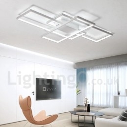 Moderne, Moderne Taklampe I Aluminium, Veggmontert Med Fjernkontrolldimmer For Stue, Soverom, Kan Også Brukes Som Vegglampe